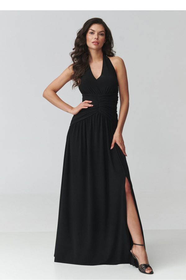 black Long dress model 228323 Makadamia