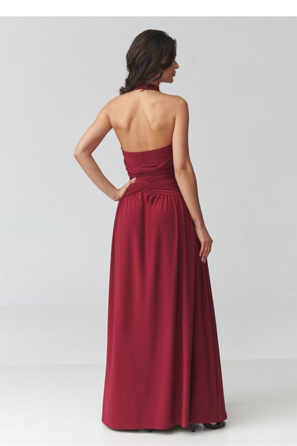 red Long dress model 228324 Makadamia