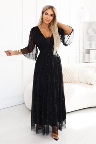 black Long dress model 229078 Numoco
