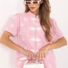 pink Short sleeve shirt model 229097 Factory Price