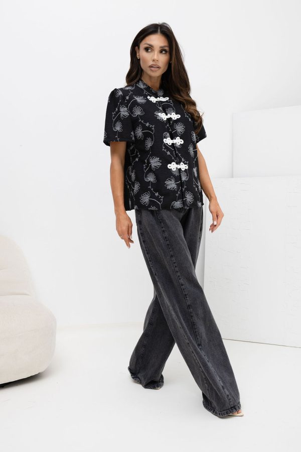 black Short sleeve shirt model 229098 Factory Price