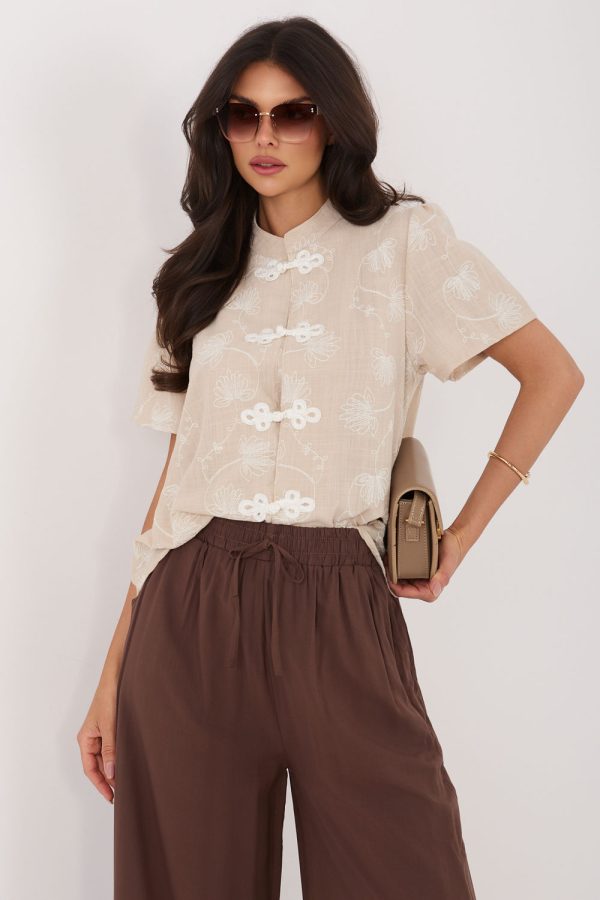beige Short sleeve shirt model 229099 Factory Price