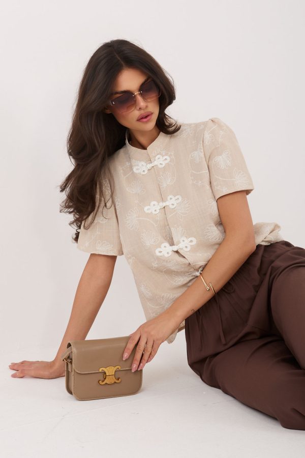 beige Short sleeve shirt model 229099 Factory Price