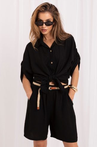 black Shirt model 229309 Italy Moda
