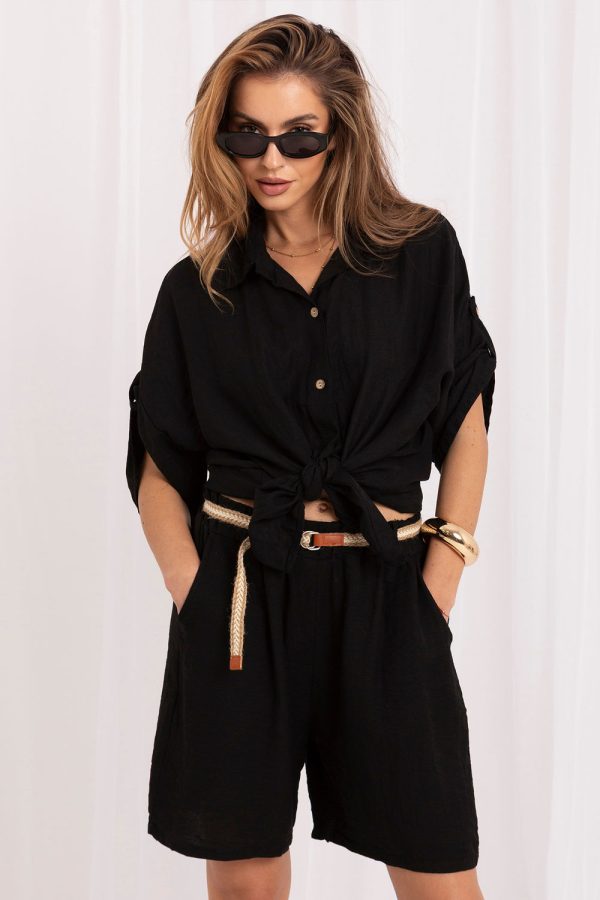 black Shirt model 229309 Italy Moda