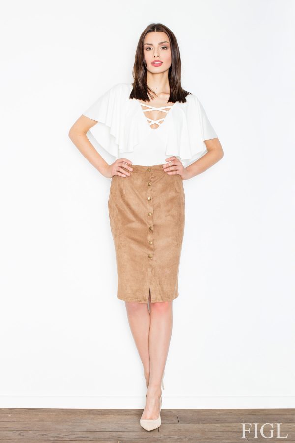brown Skirt model 52616 Figl