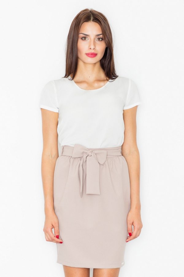 beige Skirt model 77113 Figl