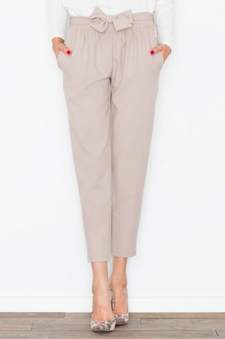 beige Women trousers model 77117 Figl