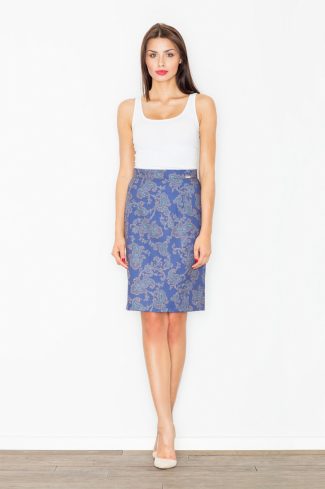 navy blue Skirt model 77136 Figl