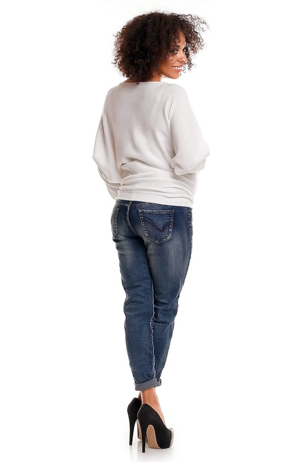white Pregnancy sweater model 84269 PeeKaBoo