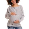 215669 grey Pregnancy sweater model 84274 PeeKaBoo