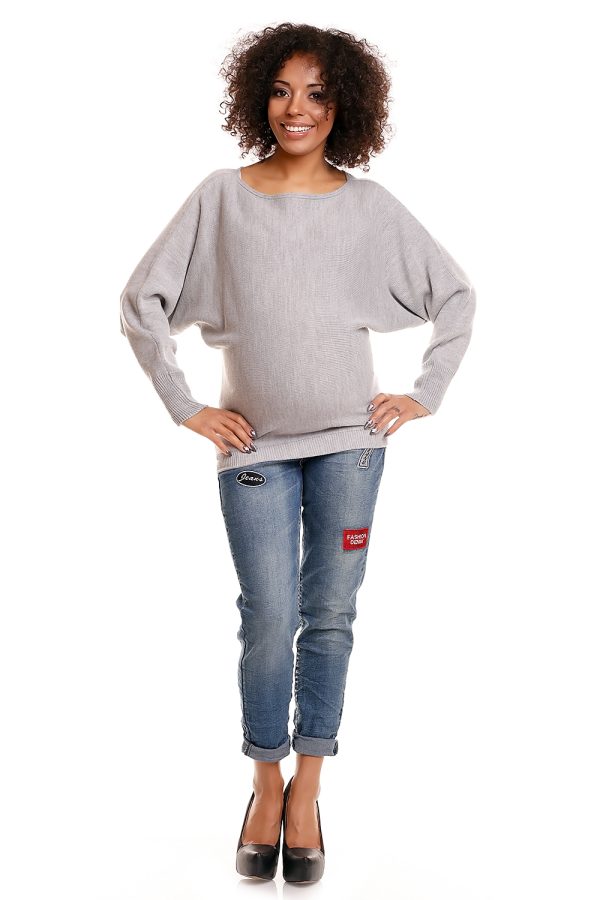 grey Pregnancy sweater model 84274 PeeKaBoo