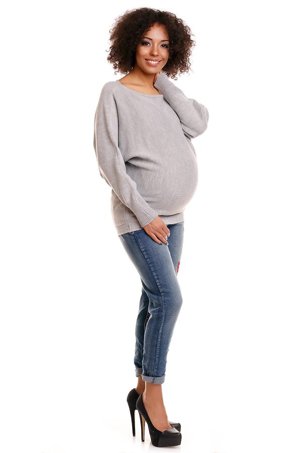 grey Pregnancy sweater model 84274 PeeKaBoo