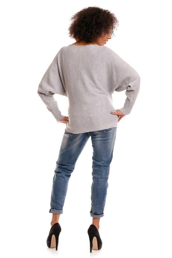 grey Pregnancy sweater model 84274 PeeKaBoo