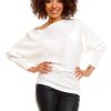 215681 white Bat style blouse model 84277 PeeKaBoo