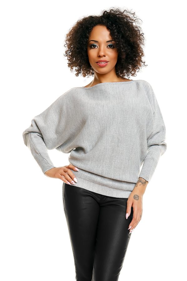 grey Bat style blouse model 84282 PeeKaBoo