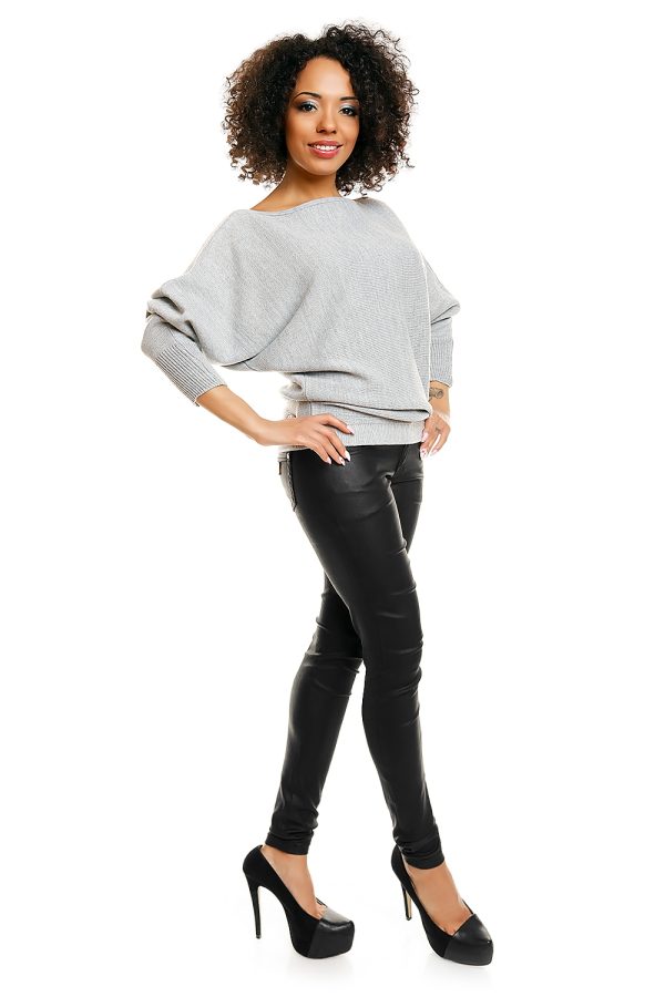 grey Bat style blouse model 84282 PeeKaBoo