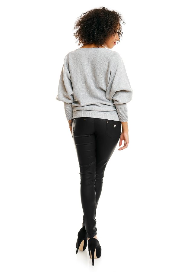 grey Bat style blouse model 84282 PeeKaBoo