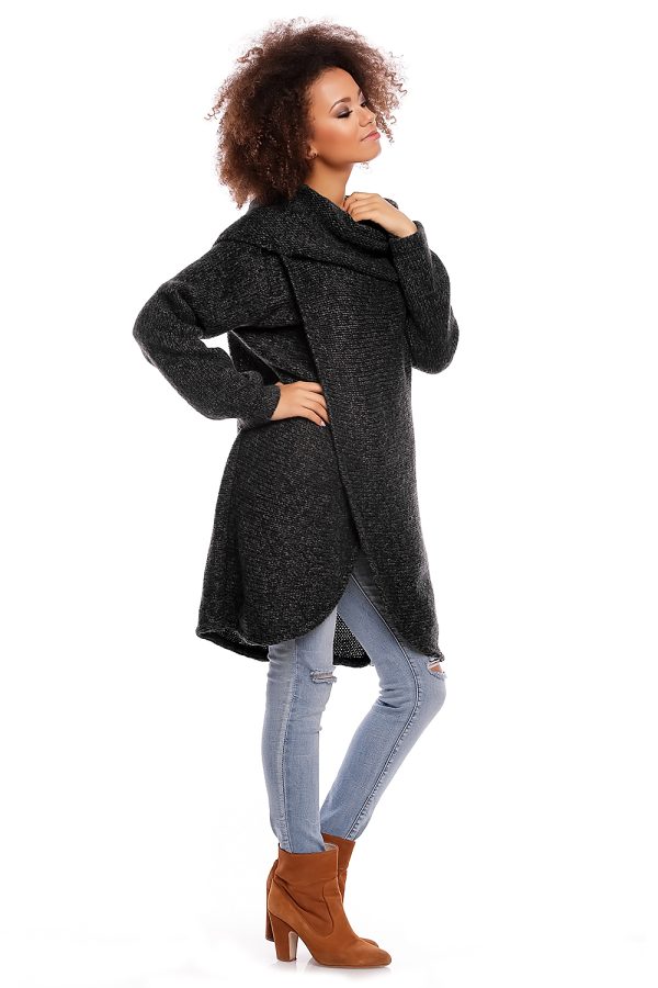 black Long jumper model 84298 PeeKaBoo