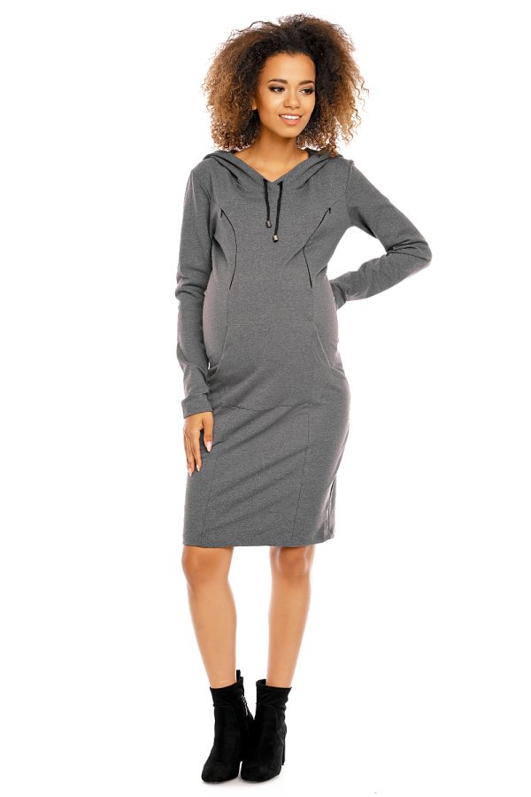 grey Pregnancy dress model 94413 PeeKaBoo