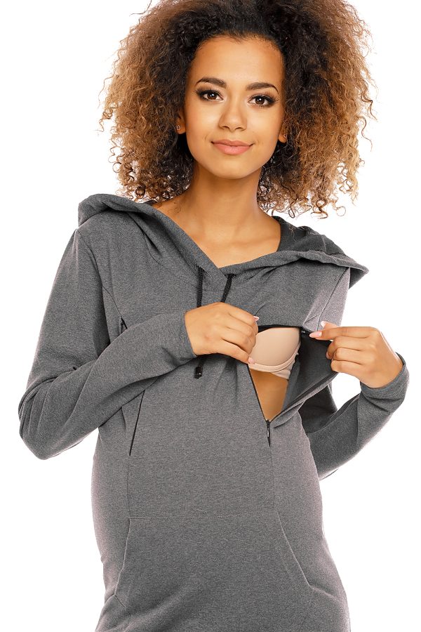 grey Pregnancy dress model 94413 PeeKaBoo
