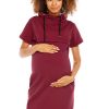 252272 red Pregnancy dress model 94420 PeeKaBoo