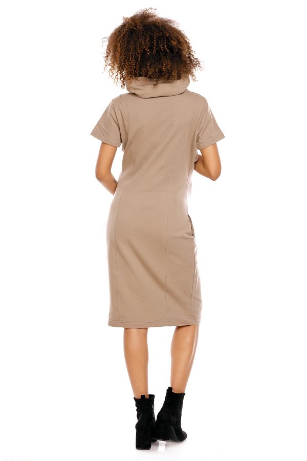beige Pregnancy dress model 94421 PeeKaBoo