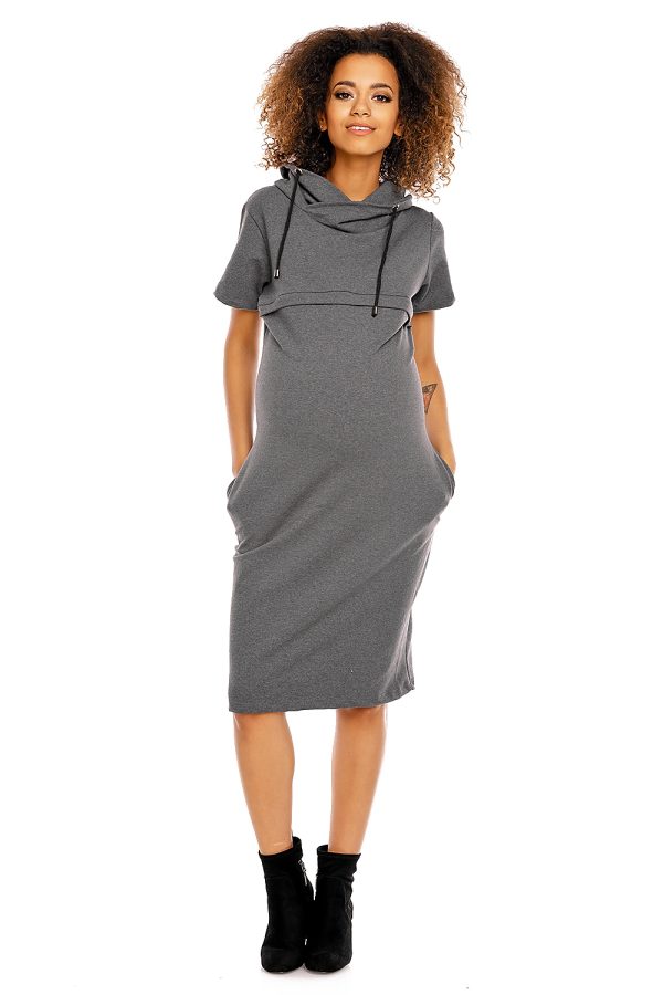 grey Pregnancy dress model 94426 PeeKaBoo