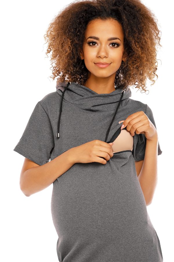 grey Pregnancy dress model 94426 PeeKaBoo