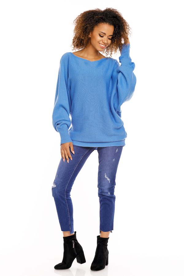 blue Bat style blouse model 94499 PeeKaBoo