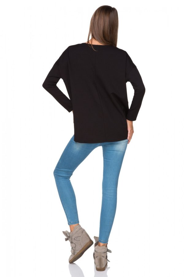 black Sweatshirt model 107350 Tessita