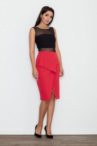 red Classic skirt model 111098 Figl