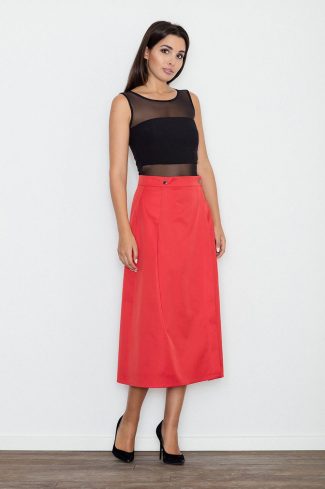 red Long skirt model 111110 Figl
