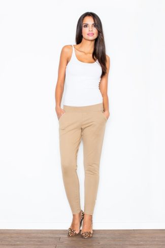 beige Women trousers model 43862 Figl