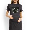 317188 grey maternity nightgown model 113181 PeeKaBoo