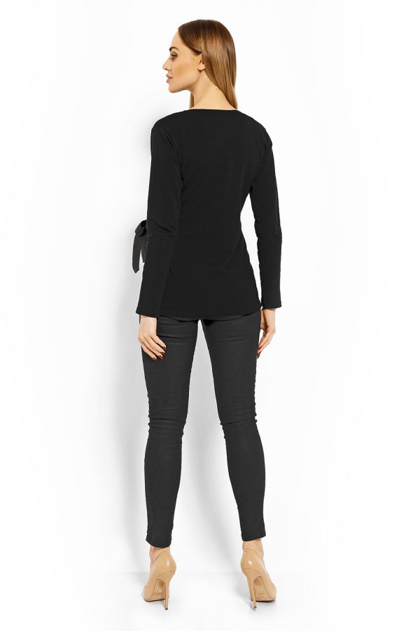 black Maternity blouse model 113236 PeeKaBoo