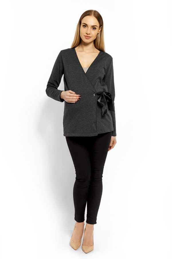 grey Maternity blouse model 113237 PeeKaBoo