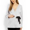 317365 grey Maternity blouse model 113240 PeeKaBoo