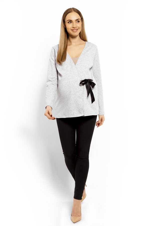 grey Maternity blouse model 113240 PeeKaBoo