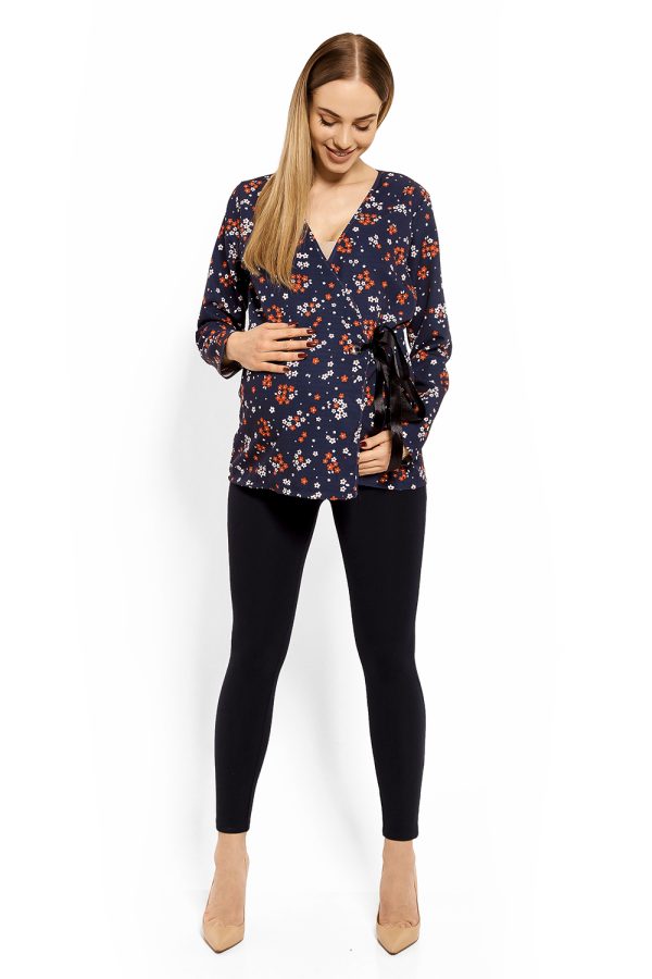 navy blue Maternity blouse model 113244 PeeKaBoo