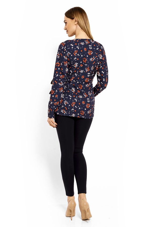 navy blue Maternity blouse model 113244 PeeKaBoo
