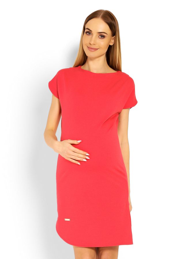 red Pregnancy dress model 114496 PeeKaBoo