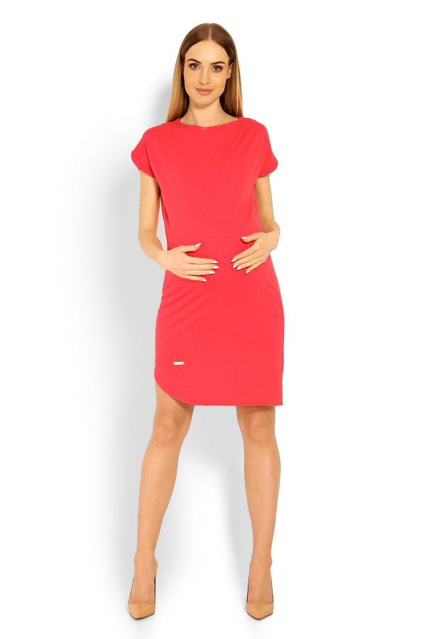 red Pregnancy dress model 114496 PeeKaBoo