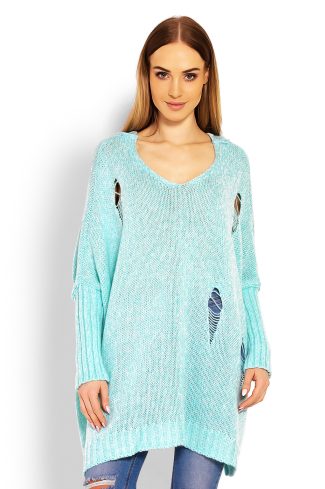 green Long jumper model 114563 PeeKaBoo