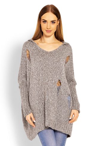 beige Long jumper model 114564 PeeKaBoo