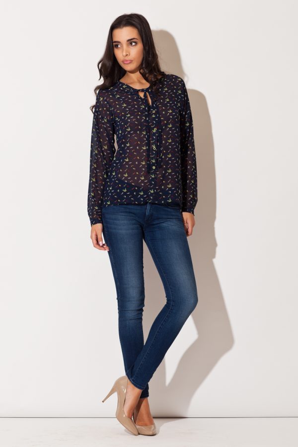 blue Long sleeve shirt model 30087 Katrus