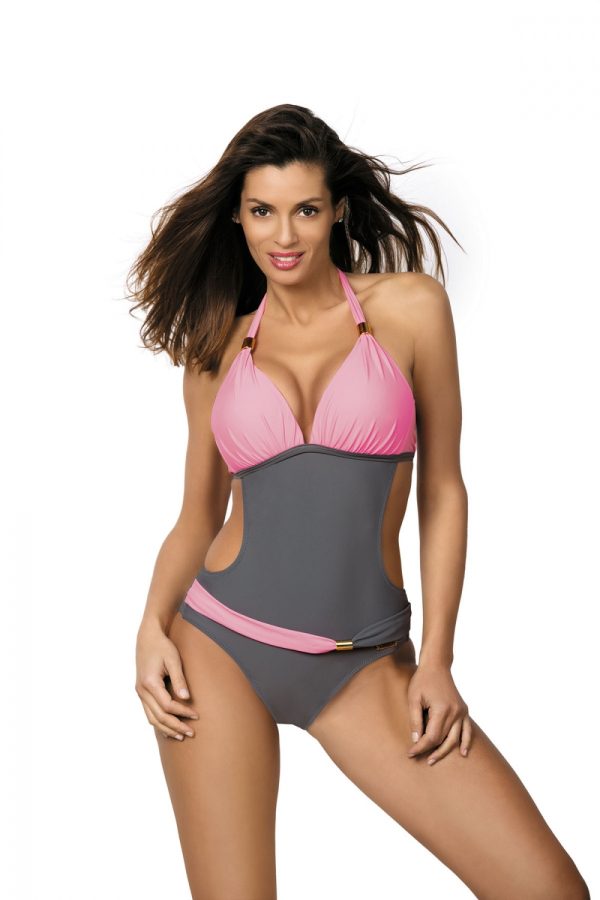 grey Swimsuit one piece model 56727 Marko