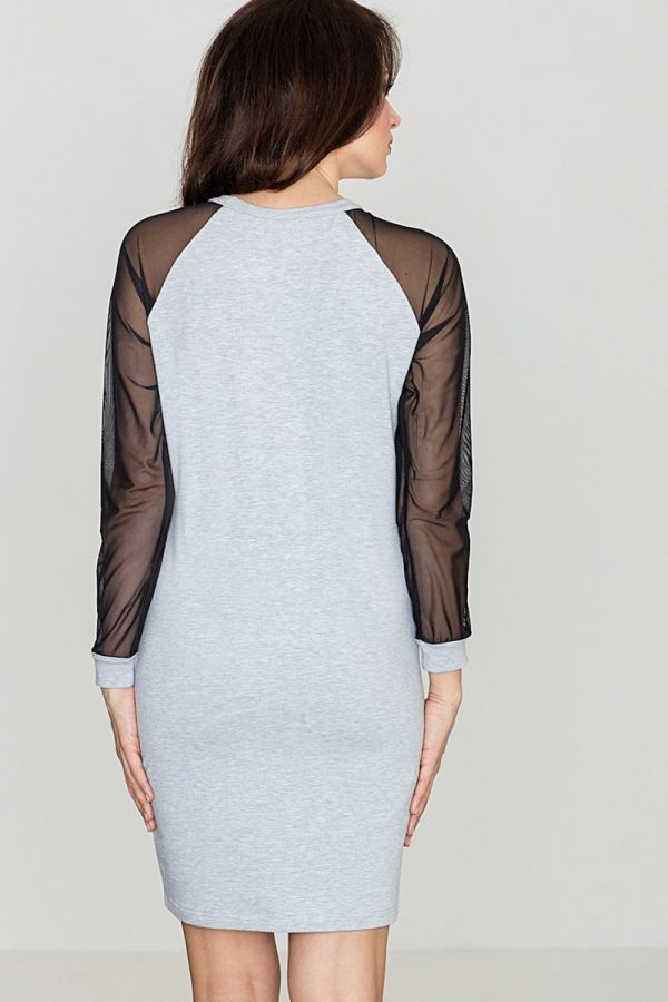 grey Short dress model 119329 Lenitif