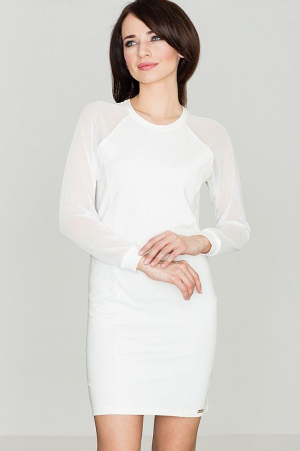 beige Short dress model 119330 Lenitif