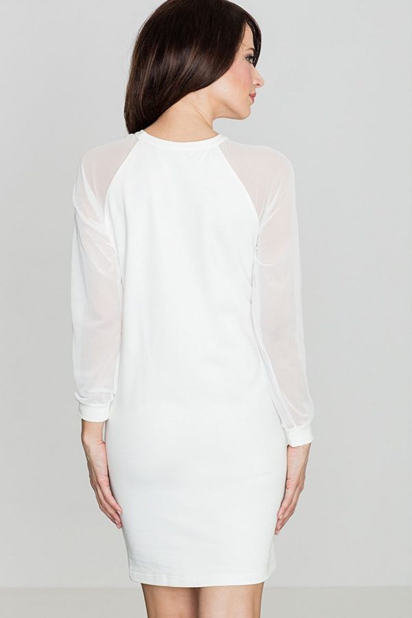 beige Short dress model 119330 Lenitif